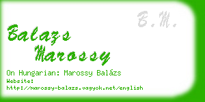 balazs marossy business card